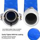2-1/2" x 100ft PVC Lay Flat Discharge Hose With Aluminum Camlock C & E Fittings, Cam Lock Fitting Type F included, Heavy Duty Reinforced Pump Backwash Hose Assembly