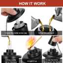 16 oz Torch Replacement Canister (4 Pack) - Outdoor Citronella Fuel Refill for Bamboo Torches with Wicks & Covers, Long-Lasting, Perfect for Patio, Luau Party, Garden Decor