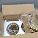 Kalium Wall Sconces Set of Two for Bathroom Bedroom Living Room Hallway Indoor Stairwell & Mirror, Farmhouse Modern Vanity Light Fixtures with Double Glass Shade & Gold Rustproof Metal Base, E26