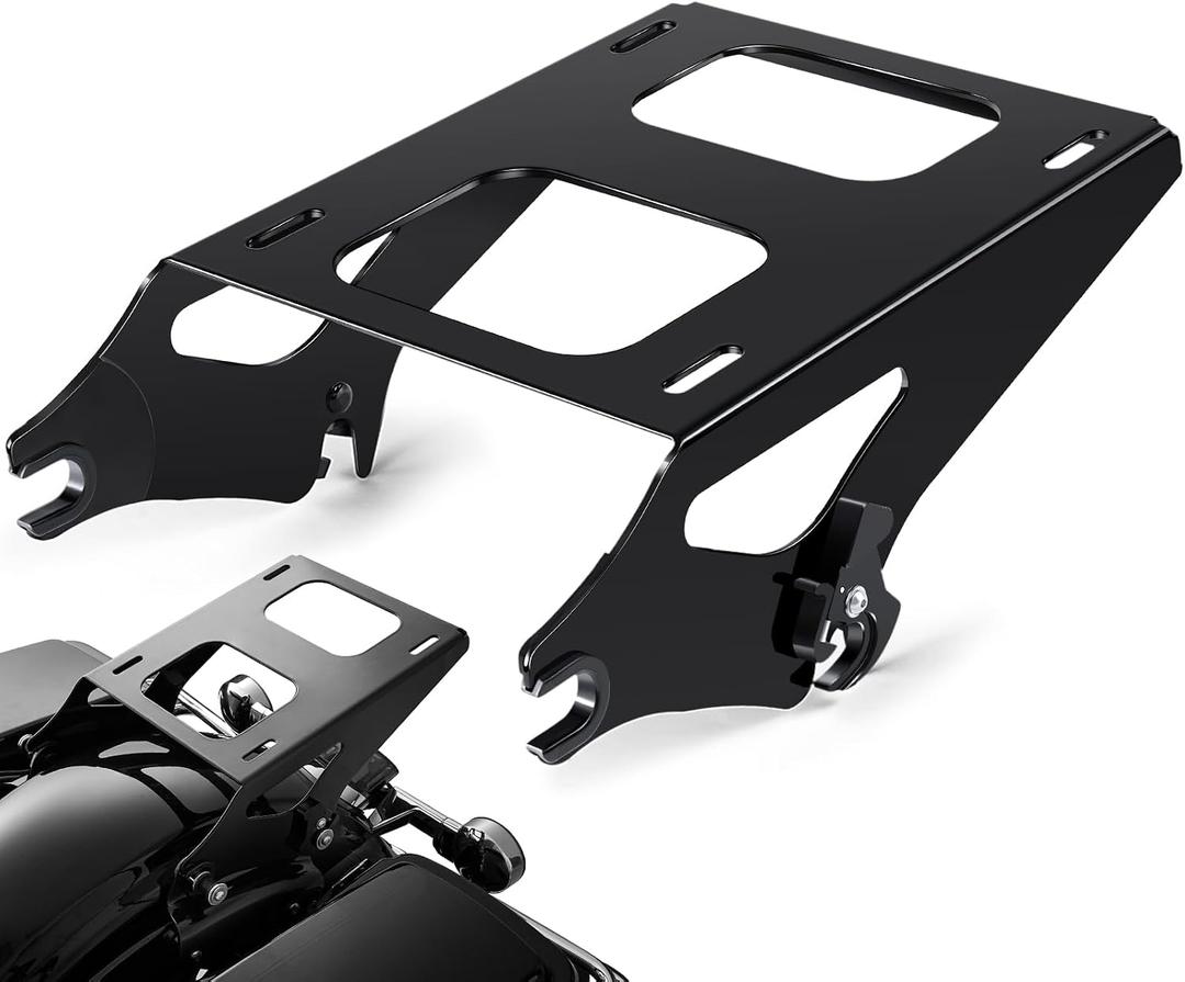 PBYMT Tour Pack Mount Thicker Tour Pack Bracket Detachable Luggage Rack Fits for Harley Davidson Touring Street Glide Road King Electra Glide 2014-2025,Black