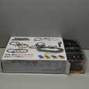 Slot Car Race Track Set, 19ft Electric Track with LED Lights and 4 Slot Cars, 2 Hand Controllers and Racing Game Lap Counters, Set Features Loop, Turns, and Crossover for Boys Age 6-12