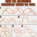 Hikeen Octagonal Agility Rings, Speed Rings, Youth Agility Footwork Training and Speed Hurdles Ladder, Fitness Equipment Sport Workout for Soccer, Home Gym, 6 Firm Rings Set