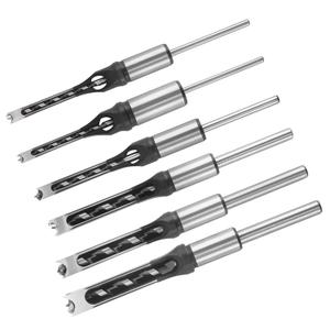 Square Drill Bit,6Pcs Square Hole Drill Bit Set 5/8" 9/16" 1/2" 3/8" 5/16" 1/4",Hss Woodworking Hole Saw Mortising Chisel Drill Bit Set,Square Hole Mortise Chisel Drill Bit Tools for Wood