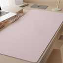 WOHAO PU Table Pad - Non-Slip Waterproof Desk Protector, Easy Clean Heat Resistant Table Cover for Office/Home/Kitchens (Gray,60x120cm)