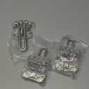 WellMade Swing Bar Door Lock Latch 4 Pack,Door Security Latch for Kids Safety and Home Security, Reinforcement Door Latch Guard Clasp, Satin Nickel