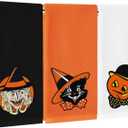 3 Pcs Halloween Hand Towels Embroidered Towel 3 Colors Vintage Cartoon Absorbent Bath Towel for Halloween Holiday Baking Cooking, 29.5 x 13.7 Inch