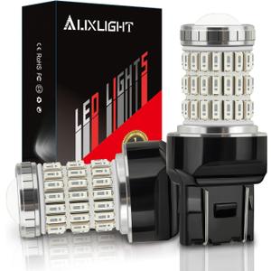 AUXLIGHT 7440 7441 7443 7444 T20 992 W21W LED Bulbs Brilliant Red, Ultra Bright 60-SMD LED Replacement for Brake/Tail Lights, Blinker Lights, Turn Signal/Parking or Running Lights (Pack of 2)