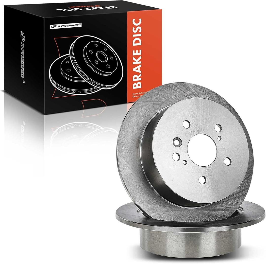 A-Premium 11.73 inch (298mm) Rear Solid Disc Brake Rotor Compatible with Select Toyota Models - Venza 2009 2010 2011 2012 2013 2014 2015 2016, 2.7L 3.5L