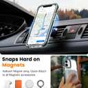 DEERLAMN Strong Magnetic Case for iPhone 12/12 Pro 6.1-Inch,[Compatible with Magsafe][Military Grade Drop Protection] Clear Slim Shockproof Protective Phone Cover-Transparent+Green