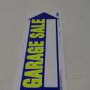 HY-KO Products 22451 Garage Sale Arrow Plastic Sign, 9" x 18", Neon Yellow/Blue
