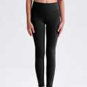 3 Pack Girls Black Athletic Leggings, Printed Ankle Length High Waisted Yoga Pants for Kids Teen