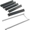 SafBbcue Grill Parts Kits for Weber Genesis Silver A Spirit 200,Spirit 500/520/530/500 LX Series Gas Grills with Side Mounted Control Panels 7534 Porcelain Steel Flavorizer Bars 7507 Burner Tubes, 21.5"-Weber Spirit 200 500