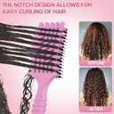 3 x Curl Defining Brush, Curly Hair Brush, 1PC Brush for Shaping and Combing Women's and Men's Curls to Reduce Pulling Frizz (Pink)