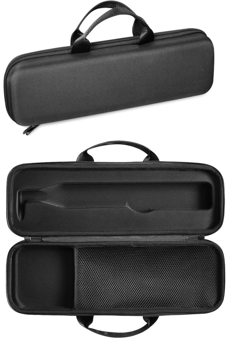 Eguoocx Hard Travel Case Storage Bag for Hair Straightener Hairdryer Portable Protective Case (Black, Large)
