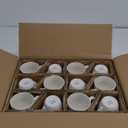 AmorArc 12oz Off White Coffee Mugs Set of 6, Ceramic Coffee Mugs with Large Handle for Man, Woman, Light Weight Coffee Mugs Set for Latte/Cappuccino/Cocoa/Milk, Dishwasher & Microwave Safe, 6Pcs