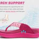 KuaiLu Womens Fashion Orthotic Flip Flops Ladies Athletic Thick Cushion Recovery Thong Sandals Slip On Memory Foam Walking Sandles With Comfortable Plantar Fasciitis Arch Support