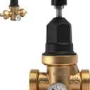 Upgraded 3/4" Water Pressure Regulator, FNPT Double Union, Polymer, Visual Pressure Gauge, 1070 PSI, Precise Adjustment, One-stop Water Solution, For Residential or Commercial Premises