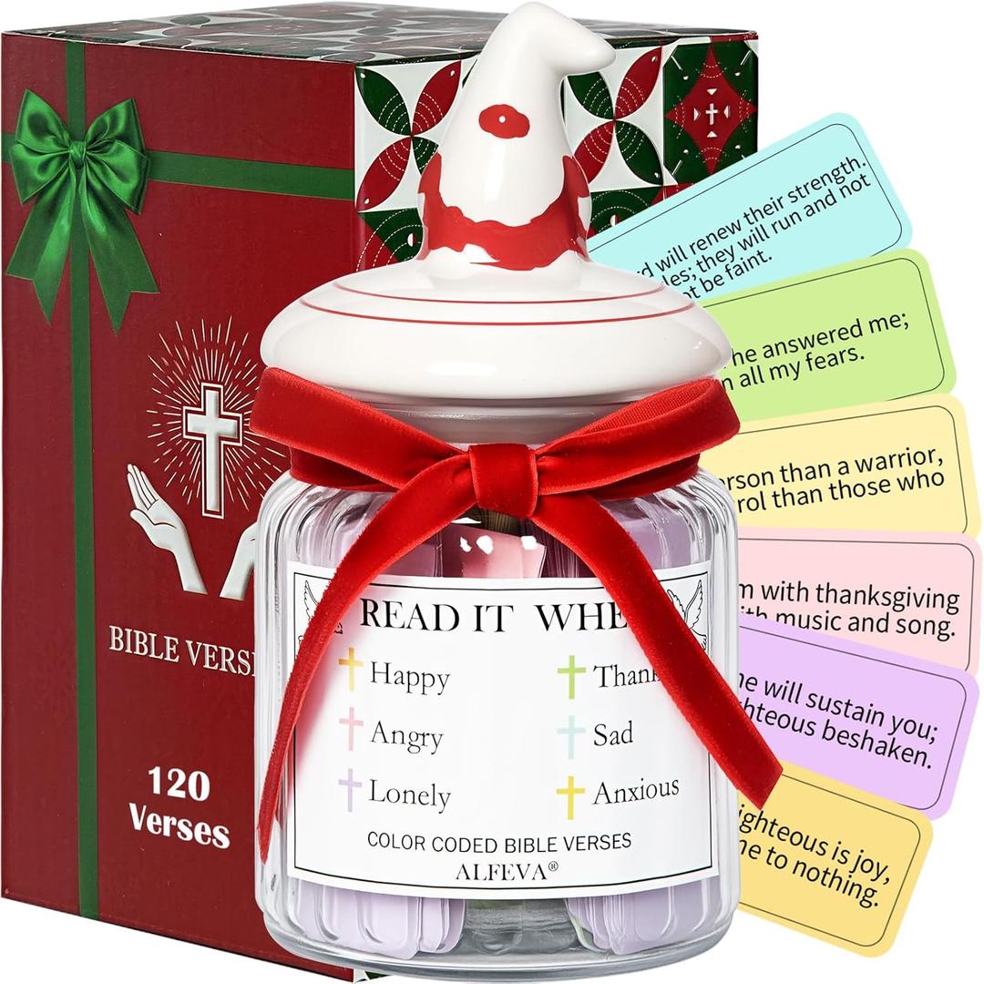 2 x Bible Verse Jar - Mothers Day Gifts for Women, Bible Verse Jar with Daily Encouragement, Birthday Gifts for Mom, Teacher Appreciation, Graduation Gift s for Her
