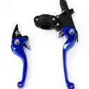 1 Pair Universal Motorcycle Clutch Brake Handle Drum Lever For ASV CRF YZF XR CQR Off-road Vehicle Handlebar Clutch Bull Horn(Blue)