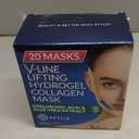 STYLIA V Line Lifting Collagen Face Mask - Lift, Firm & Contour Jawline - Double Chin Strap with Hyaluronic Acid & Aloe Vera - Hydrating Neck & Face Tightening Mask - Chin Strap for Sleeping -8 Pcs