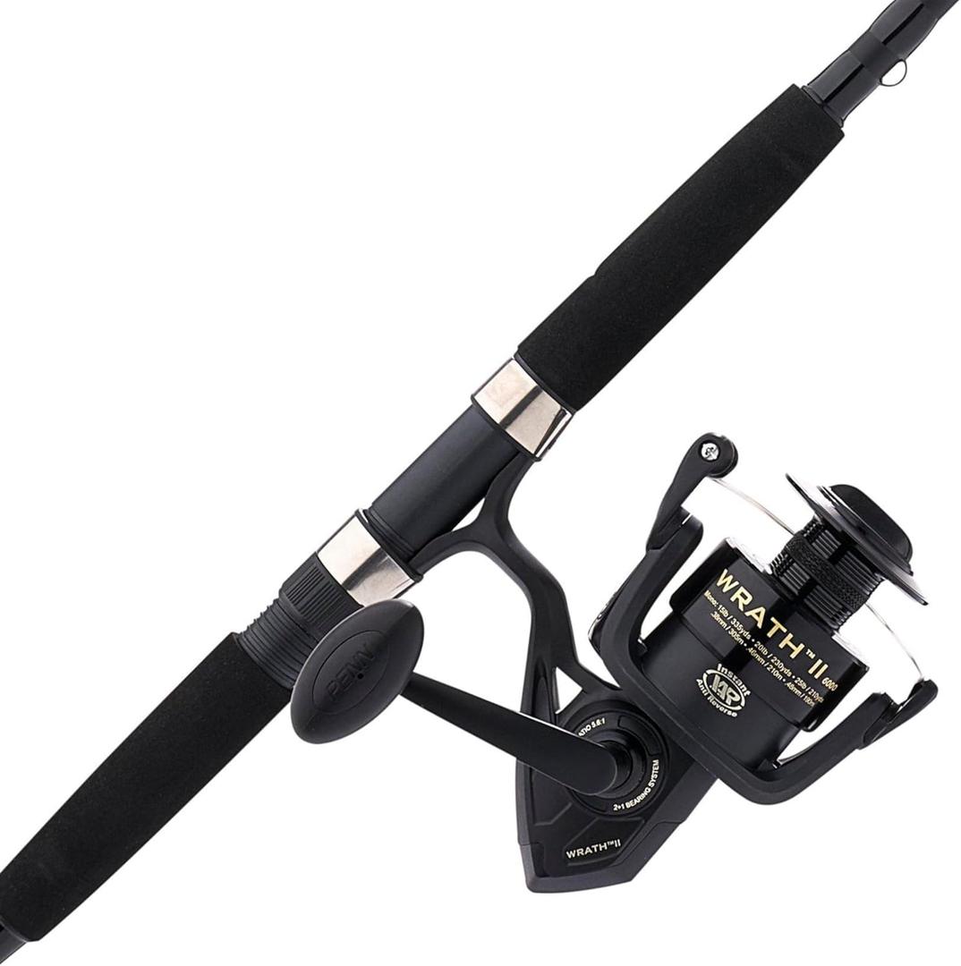 Penn Wrath II Spinning Reel and Fishing Rod Combo, 6000 Size Reel - 9' - Medium Heavy - 2pc