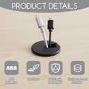 4PCS Cable Cord Grommet, 1.38 Inch (35mm) Black Desk Grommets ABS Plastic Desk Hole Cover Wire Hole Cover Pass Through Desks Grommets U Shaped Desks Wire Holes Insert for Table Furnitures Holes Covers