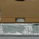 Wireless Keyboard and Mouse Combo, Full-Sized Wireless Keyboard and Adjustable DPI Mouse, 2.4GHz USB Receiver, Silent Keyboard and Mouse for PC, Windows, MAC, Desktop, Laptop (Avocado Green)