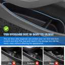 Shademax Set of 4 Car Door Organizer Tray for Tesla Model Y Juniper 2026 2025 Front& Rear Door Side Storage Box for New Model Y Juniper Accessories 2026 Slot Pockets Organizer Insert TPE Material