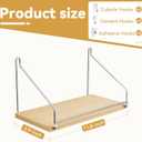 9 x Fabric Wall Cubicle Shelf Organizer, Office Cubical Accessories for Work, Cubicle Wall Decor Hooks for Bedroom Office, No Drill Shelf (with Adhesive Hook, Concrete Walls Hooks (1 Pack)