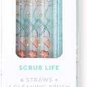 3 x Swig Life Reusable Straw Set with Cleaning Brush, Scrub Life | Reusable Straw Set - Cleaning Brush Included - 14 Inch Long - Accessories for Cups & Mugs