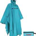 Andake Waterproof Rain Poncho for Adults Unisex,230T Ripstop Polyester,Raincoat Gear with Transparent Viewing Window Outdoors