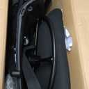 BestOffice Drafting Chair Tall Office Chair Adjustable Swivel Rolling Mesh Height with Lumbar Support Arms Footrest Mid Back for Adults Standing Desk Drafting Stool(Black)