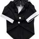 Dog Tuxedo Wedding Suit with Bow Tie Stylish Pet Costume for Weddings Birthdays and Special Occasions Black Color Comfortable and Adorable Tux, XXL 