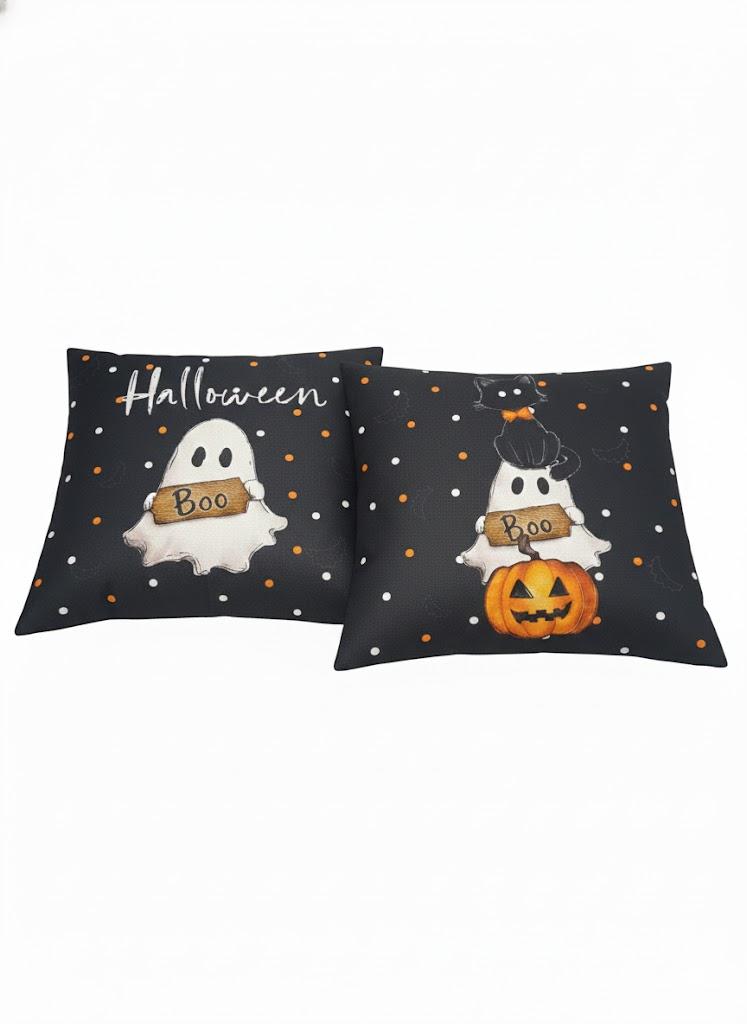 Azi Pillow Cover Halloween Polka, Pack of 2