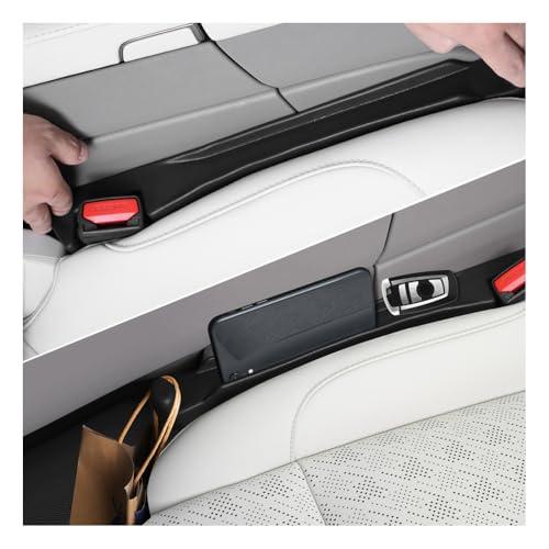 YGDMD 2PCS Car Seat Gap Filler Organizer,3 in 1 Car Seat Side Gap Filler with Hook for Avoiding Dropped Items,Universal No Drop Seats Guard for Filling Gaps 1.37-1.49 Inch Wide (Black)