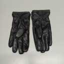 Aegend Leather Gloves for Men, Soft Warm Lining Full Hand Touchscreen Winter Gift Thermal (Medium, Black - Genuine Leather)