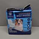 American Kennel Club Male Dog Wrap, Disposable Diapers with Wetness Indicator, Medium, 50 Count (Medium Waist 18 - 25 in)