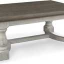 Signature Design by Ashley Havalance Farmhouse Rectangular Coffee Table, Gray & White with Weathered Finish