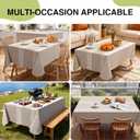 Vonabem 100% Waterproof Rectangle PVC Tablecloths, Vinyl Tablecloth with Flannel Backing, Wipeable Plastic Table Cover for Dinning, Picnic, Indoor and Outdoor(Brown,60"x84")