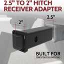 2.5 Inch to 2 Inch Hitch Reducer for Ford F250 F350 F450 F550 Accessories, Push in with Confidence Pefcect Alignment Hitch Receiver Adapter