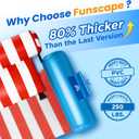 Funscape Pool Floats Chairs Adult, 2 Packs Heavy Duty Inflatable Swimming Pool Lounges, Fabric Floating Hammock Seat, Kid Blow Pool Noodle Lake Raft Floaties, Fun Summer Beach Water Party Game-Stripe