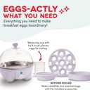Dash Rapid Egg Cooker - Boiler, Poacher & Steamer - Includes Measuring & Recipe Guide - Dishwasher Safe - BPA Free - Holds 7 Eggs, Lavender