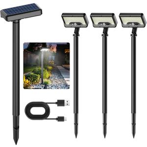 Tryme Solar Motion Lights Outdoor Waterproof 92 LEDs Bright Pathway Lights with Adjustable Angle & 3 Modes for Walkway, Driveway, Sidewalk, Garden, Yard, Patio, Landscaping (4 Pack)