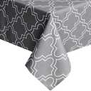 UFRIDAY Gray Square Tablecloth 52 x 52 Inch Spill Proof Grey Fabric Printed Table Cloth for Square Tables Waterproof Cloth Coffee Table Cover for Living Room