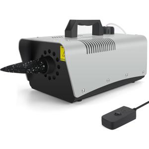 blessny High-velocity Snow Machine, Wired Remote Portable Premium Artificial Snowflake Machines for Indoor Outdoor Christmas Party, 650W Low Consumption with Max 2000CFM Output, ETL Listed (Grey)
