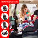 Helteko Car Seat Protector - 2 Pack Car Seat Cover for Child Carseat with Thickest Padding, 600D Oxford, Waterproof & Durable Fabric, Non-Slip Back, 2 Mesh Storage Pockets, Black