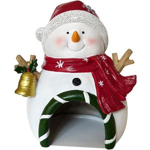 SLOCME Aquarium Christmas Snowman with Bell Decorations - Fish Tank Christmas Snowman Landscape Decoration Create Festive Atmosphere