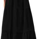 BTFBM Halter Summer Dresses for Women 2026 Casual Spring Hollow Out Sleeveless Boho Sundresses Beach Vacation Maxi Dress Black XXL