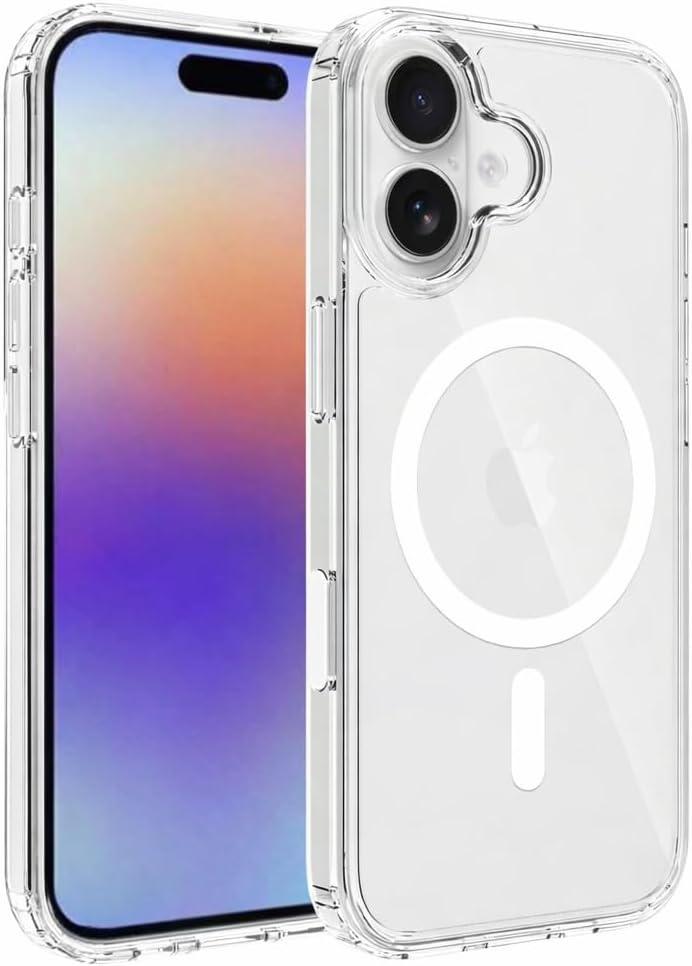 ZYGNAL Slim Case for iPhone 17 – Compatible with MagSafe, Clear Acrylic Back + TPU Bumper, Strong Magnetic Lock, Camera Control Button Cover, Shock-Absorbent Slim Protection