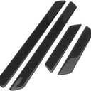 Car Door Sill Plate Protectors,Door Entry Guards Sill Scuff Cover Panel Step Protector Sticker 4PCS Universal,Carbon Fiber Pattern (19.25x1.44inch)